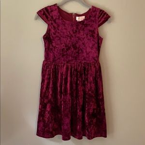 4/$20 Lavender maroon size 12 crushed velvet dress